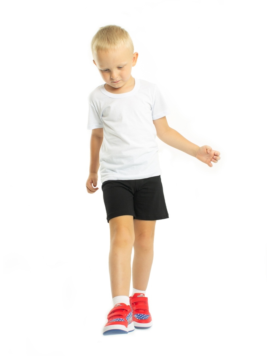 Белая футболка черные шорты. Одежда для физкультуры в детском саду. Шорты для детского сада для физкультуры. Шорты детские спортивные. Шорты черные детские для физкультуры.